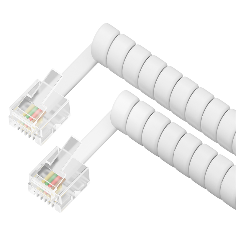 Патч-корд удлинитель телефонный, 3 м, RJ11-RJ11, белый, CU, Greenconnect (GCR) GCR-TP6P4C-TW (GCR-54852)