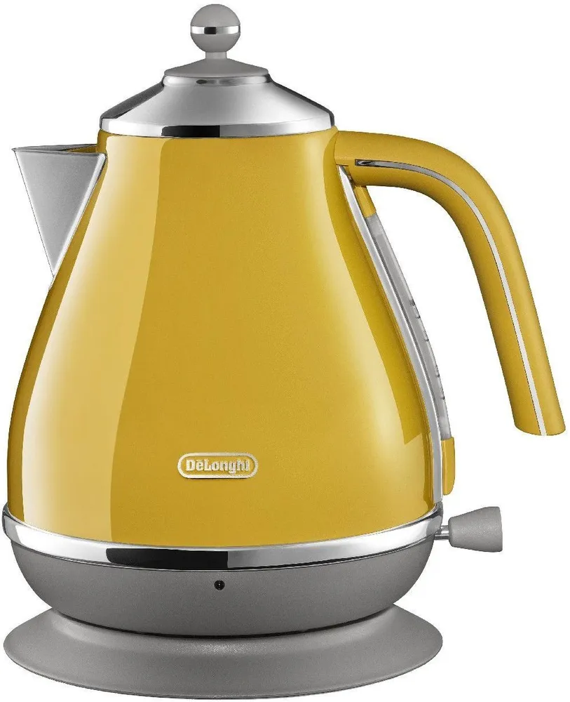 

Чайник электрический Delonghi Icona Capitals KBOC2001.Y 1.7л. 2 кВт, нержавеющая сталь/пластик, желтый (KBOC2001.Y), KBOC2001.Y