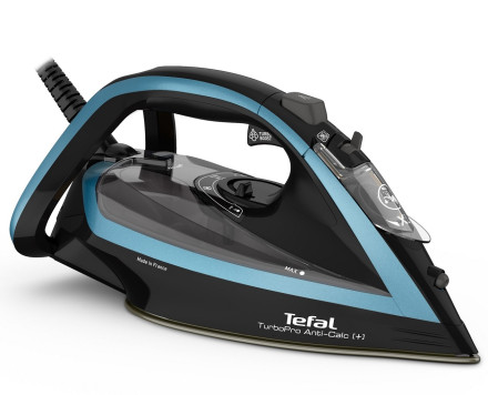 

Утюг Tefal Turbo Pro FV5695E1 2.8 кВт, длина шнура 2 м, черный/голубой, FV5695E1