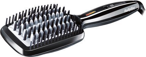 

Расческа-выпрямитель Babyliss HSB101E, 200°C, керамика покрытие, режимов: 3, петля для подвешивания, 1.8 м, черный, HSB101E