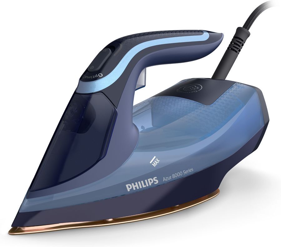 

Утюг Philips Azur 8000 Series DST8020/20 3 кВт, длина шнура 2.5 м, синий, DST8020/20