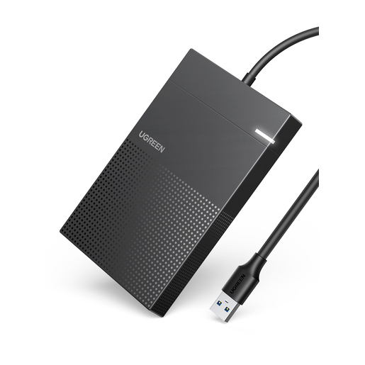 

Внешний бокс для жесткого диска Ugreen CM471, 1x2.5" USB 3.0, пластик, черный (30719), CM471