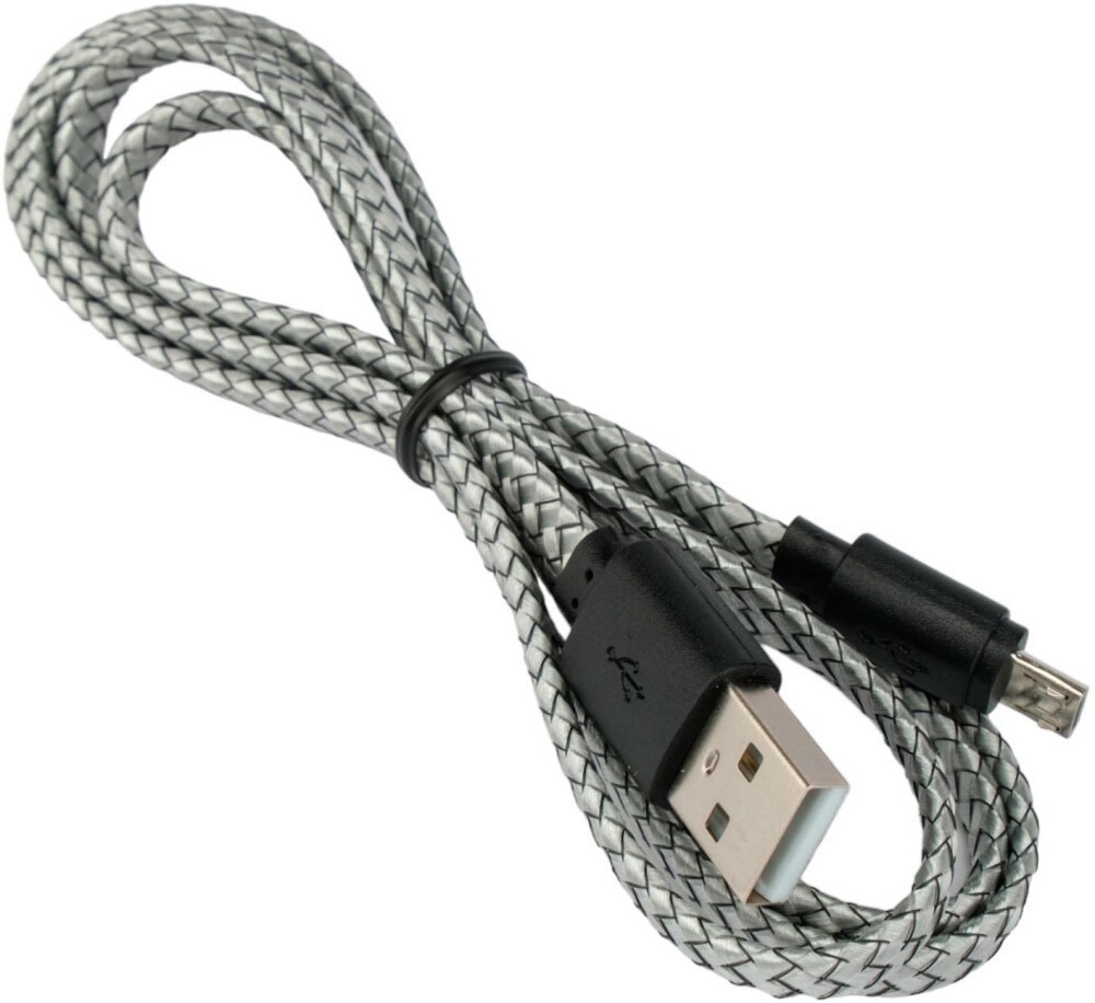 

Кабель USB 2.0(Am)-Micro USB 2.0(Bm), плоский, быстрая зарядка, 2.1А, 1 м, серый, Cablexpert CC-mUSB2-AMBM-FL-1M (CC-mUSB2-AMBM-FL-1M), CC-mUSB2-AMBM-FL-1M
