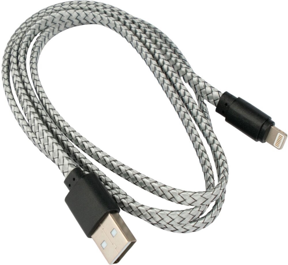 

Кабель USB 2.0(Am)-Lightning 8-pin(m), плоский, быстрая зарядка, 2.1А, 1 м, серый, Cablexpert CC-USB2-AMAP-FL-1M (CC-USB2-AMAP-FL-1M), CC-USB2-AMAP-FL-1M