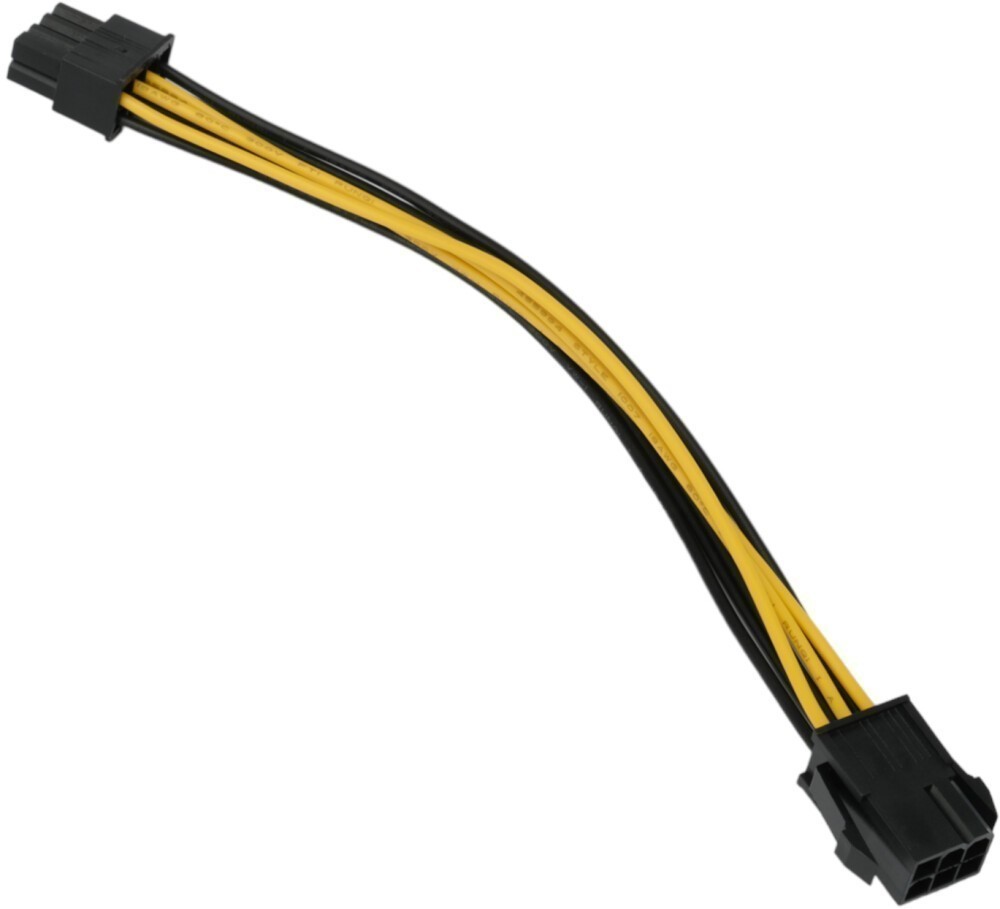 

Кабель питания Cablexpert CC-PSU-68-20CM, PCIe 6pin(F) / PCIe 8pin(M), черный (CC-PSU-68-20CM), CC-PSU-68-20CM