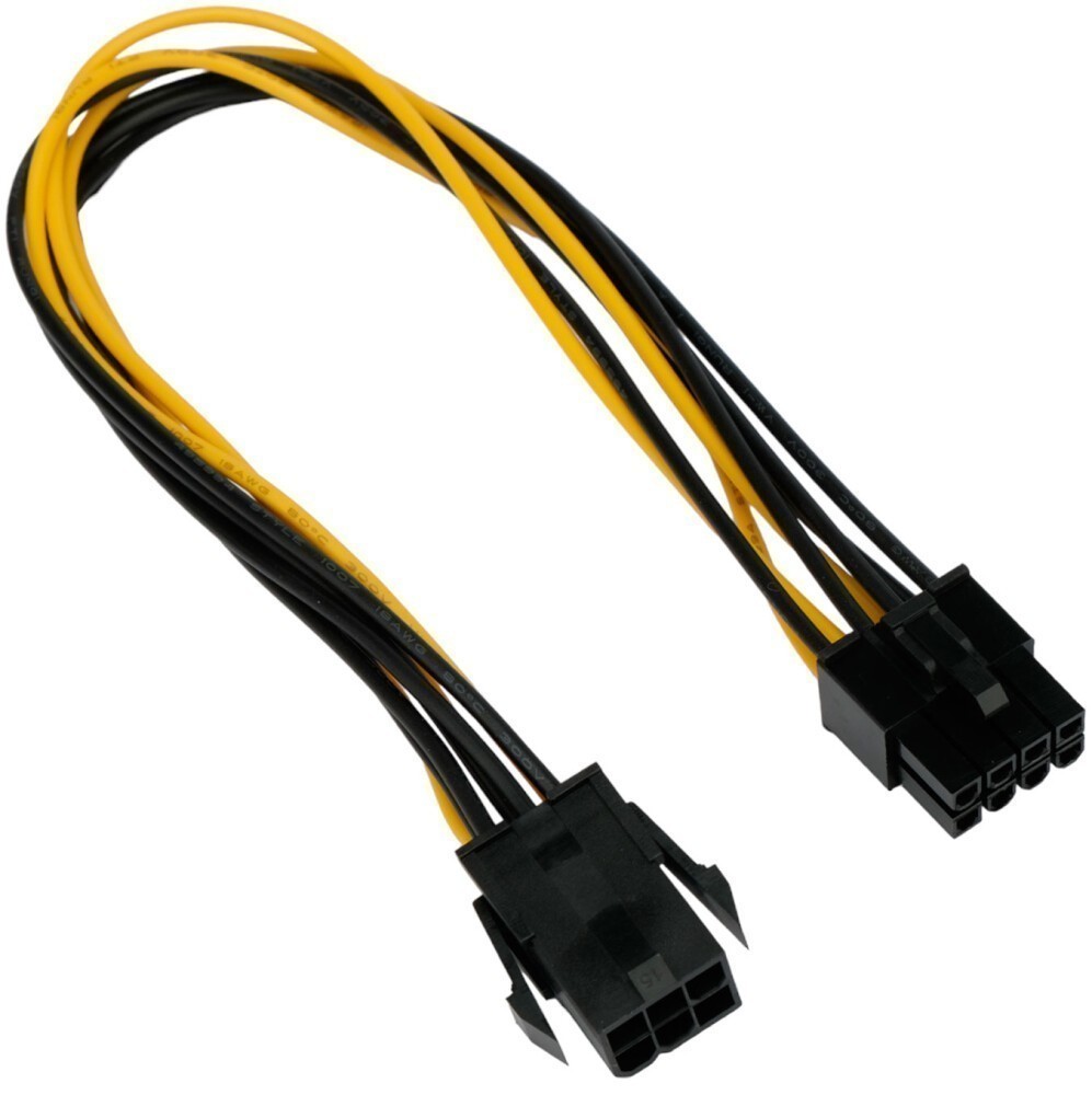 Кабель питания Cablexpert CC-PSU-68-30CM, PCIe 6pin(F) / PCIe 8pin(M) (CC-PSU-68-30CM)