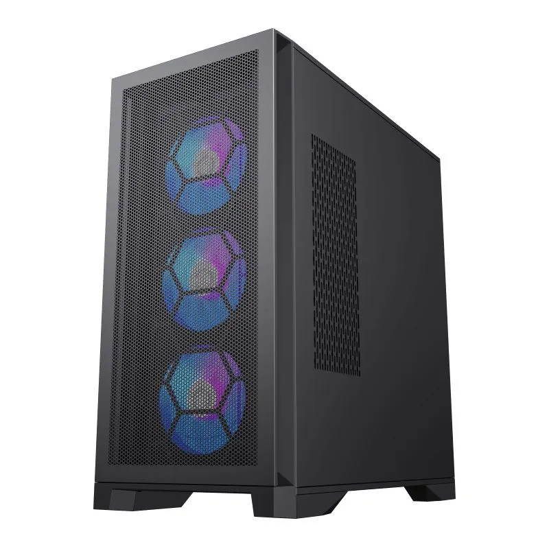 Корпус GameMax LEADER, ATX, Midi-Tower, 2xUSB 3.0, USB Type-C, RGB подсветка, черный, без БП (GameMax LEADER)