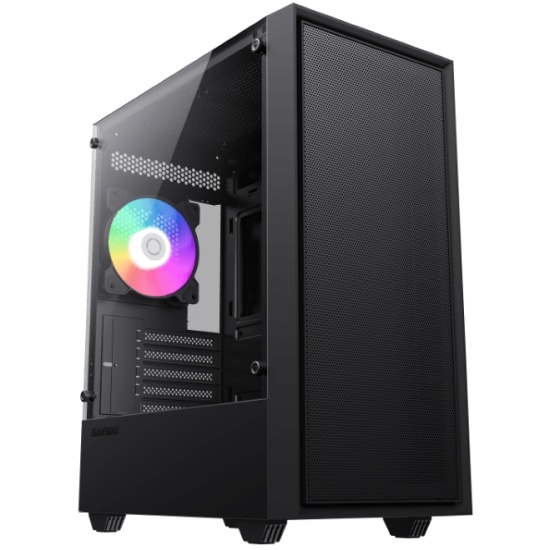 Корпус GameMax STORM, mATX, Mini-Tower, USB 3.0, RGB подсветка, черный, без БП (STORM BK)