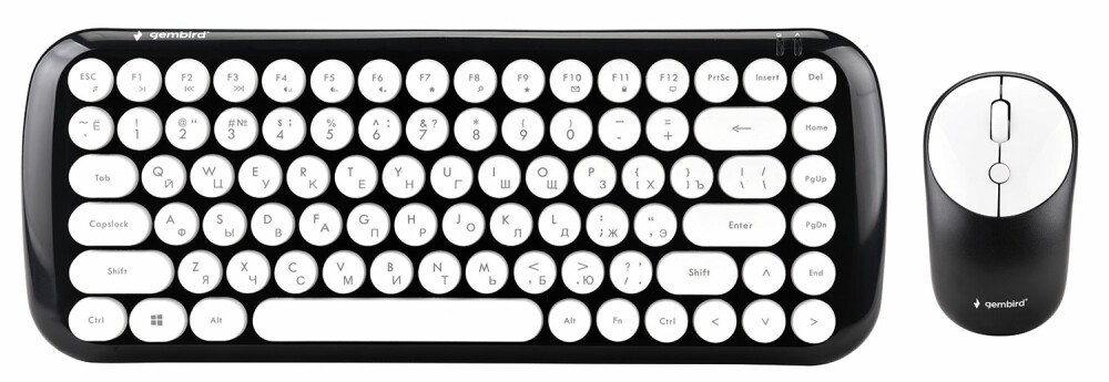 

Клавиатура + мышь Gembird KBS-9000-BL, беспроводная, USB, черный (KBS-9000-BL), KBS-9000-BL