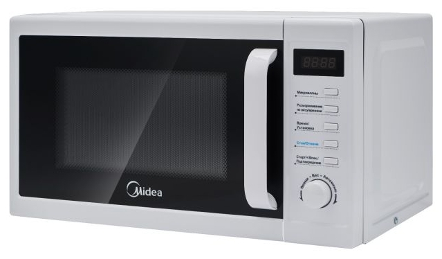 Микроволновая печь Midea AM820CUK-W 20 л, 800 Вт, белый (AM820CUK-W), замятие на корпусе, полный комплект