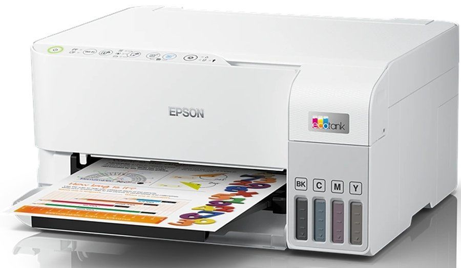 

МФУ струйный Epson L3556, A4, цветной, 33 стр/мин (A4 ч/б), 15 стр/мин (A4 цв.), 4800x1200dpi, СНПЧ, Wi-Fi, USB, белый (C11CK59504), L3556