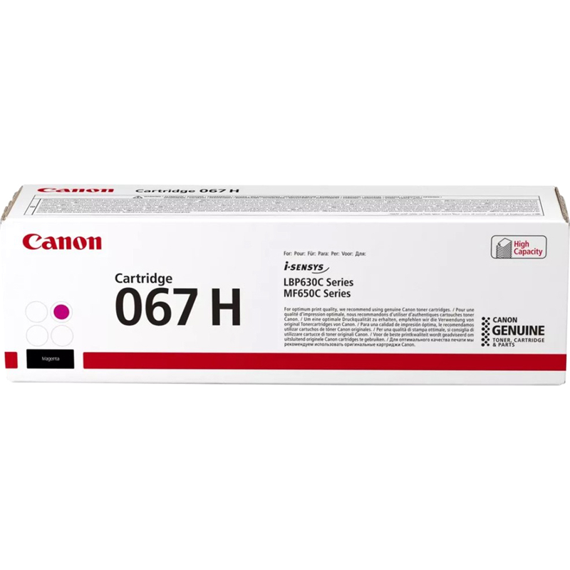 

Картридж лазерный Canon 067HM/5104C002, пурпурный, 3130 страниц, оригинальный для Canon i-SENSYS LBP631CW/i-SENSYS LBP631/i-SENSYS LBP633Cdw/i-SENSYS LBP633/i-SENSYS MF651Cw/MF651/MF655Cdw/MF655/MF657Cdw/MF657 с чипом, 067HM