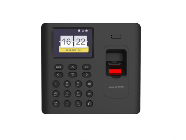 

Биометрическая система учета рабочего времени Hikvision DS-K1A802AMF-B, встроенный считыватель Mifare карт и отпечатков пальцев, черный (DS-K1A802AMF-B), DS-K1A802AMF-B