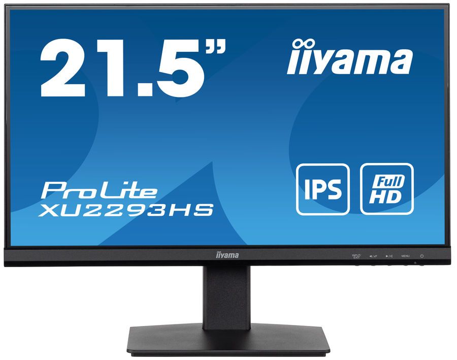 

Монитор 21.5" Iiyama ProLite XU2293HS-B5 IPS, 1920x1080 (16:9), 250кд/м2, 3 мс, 178°/178°, HDMI, DisplayPort, черный (XU2293HS-B5), XU2293HS-B5