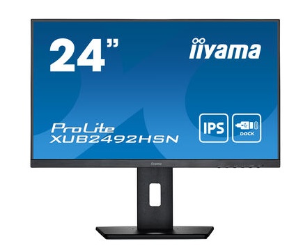 

Монитор 23.8" Iiyama ProLite XUB2492HSN-B5 IPS, 1920x1080 (16:9), 250кд/м2, 4 мс, 178°/178°, HDMI, DisplayPort, USB Type-C, USB-Hub, черный (XUB2492HSN-B5), XUB2492HSN-B5