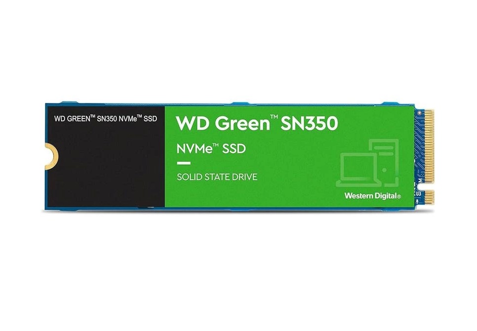 Твердотельный накопитель (SSD) Western Digital 500Gb Green SN350, 2280, PCI-E 3.0 x4, NVMe (WDS500G2G0C) Retail - фото 1