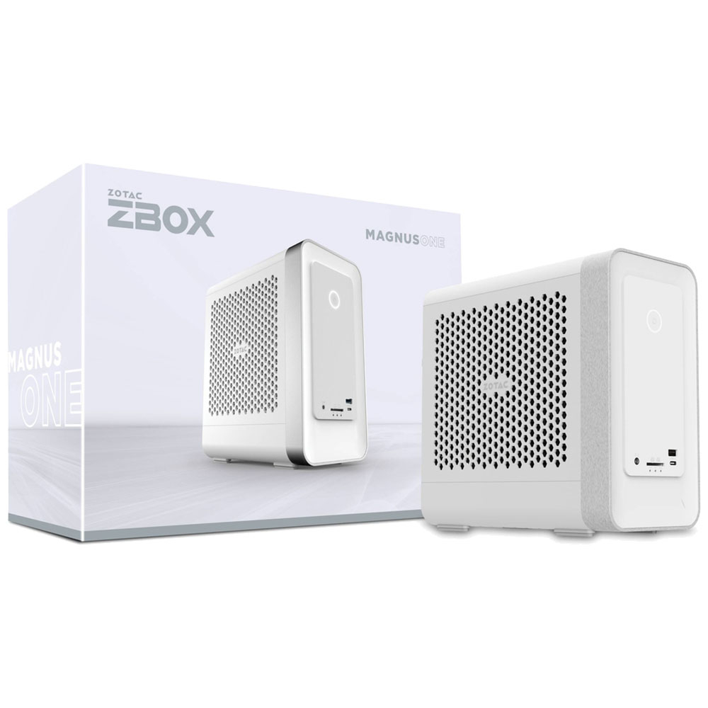

Платформа Zotac ZBOX Magnus One, i7-13700 1.5 ГГц 2xDDR5 SODIMM, 1x2.5" HDD/SSD, 2xM.2 SSD, GeForce RTX4070-12Gb, WiFi, BT, белый (ZBOX-ERP74070W-BE), Magnus One