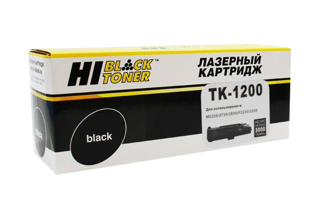 Картридж лазерный Hi-Black HB-TK-1200 (TK-1200/1T02VP0RU0), черный, 3000 страниц, совместимый для Kyocera M2235/ 2735/ 2835/ P2335 Отказ от покупки, вскрыта упаковка и пакет. Вес в упаковке 438гр