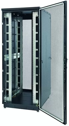 Шкаф серверный напольный 42U 600x800 мм, перфорация/металл, черный, Eurolan 60F-42-68-34BL (60F-42-68-34BL)