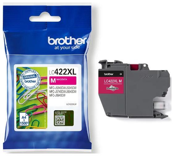 

Картридж струйный Brother LC422XL (LC422XLM), пурпурный, оригинальный, ресурс 1500 страниц для MFC-J5340DW/J5740DW/J6540DW/J6940DW, LC422XL