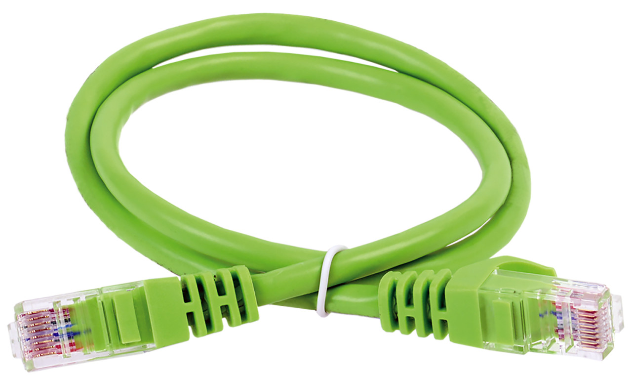 Патч-корд ITK UTP, кат.5e, 0.15 м, RJ45-RJ45, зеленый (PC02-C5EUL-015M)