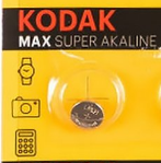 

Батарея Kodak MAX, AG1, 364, LR621, 1.5 В, 1 шт.