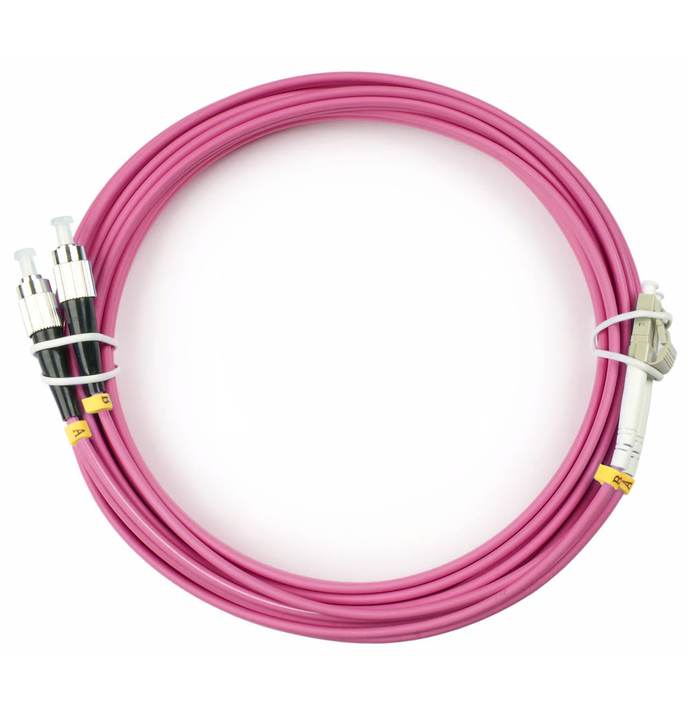 

Патч-корд оптический Cabeus, LC/UPC-FC/UPC, многомодовый, 50/125, OM4, двойной, 10 м, LSZH, пурпурный (FOP-50-OM4-LC-FC-10m), Розовый