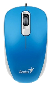 Мышь проводная Genius DX-110 Blue USB, 1000dpi, оптическая светодиодная, USB, голубой