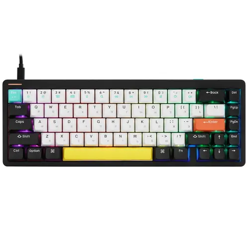 

Клавиатура проводное/беспроводное Nuphy Halo65, механическая, Gateron G Pro 2.0, Night Breeze Switch, подсветка, Bluetooth/Радиоканал/USB, белый (Halo65-RU-W-13), Halo65