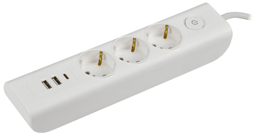 

Удлинитель IEK Modern У03В, 3-розетки, 2 м, белый (WYP12-16-03-02-ZKU-K01), У03В