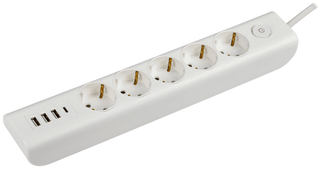 

Удлинитель IEK Modern У05В, 5-розеток, 2 м, белый (WYP12-16-05-02-ZKU-K01), У05В