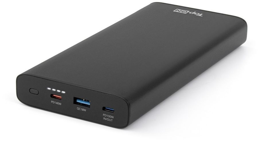 

Портативный аккумулятор (Powerbank) TopON TOP-T140, 22400 мА·ч, 3xUSB, 5А, QC, PD, черный (TOP-T140), TOP-T140