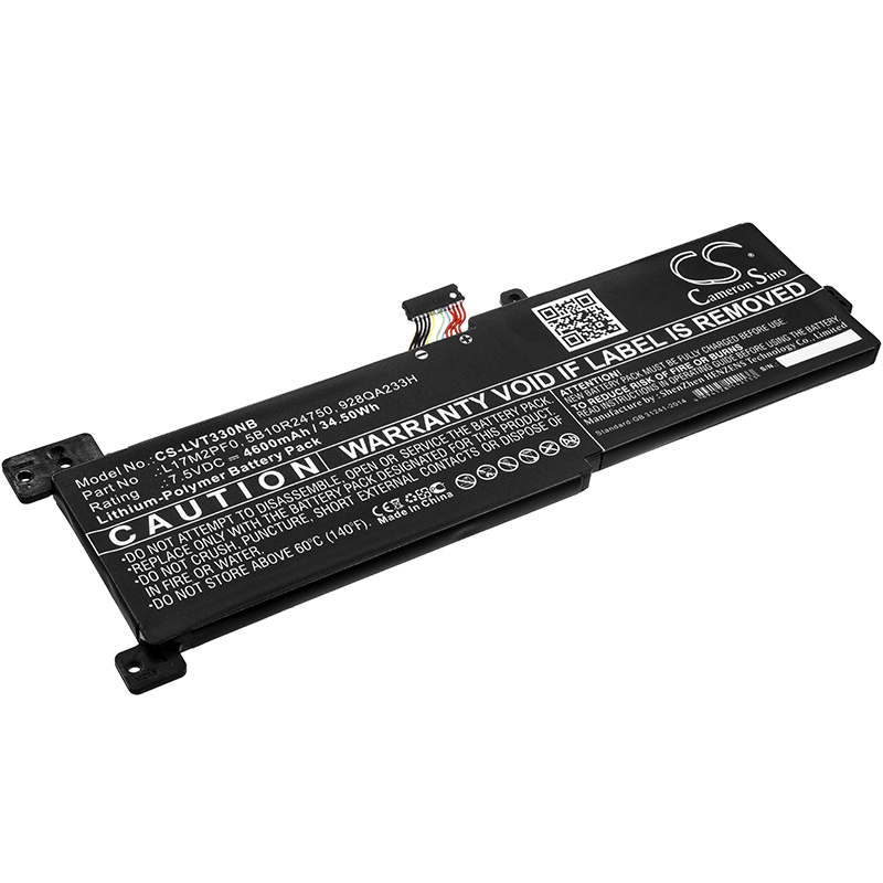 Аккумуляторная батарея CameronSino CS-LVT330NB для Lenovo IdeaPad 330, IdeaPad 330-15ARR Series, 7.68V, 4.6 А·ч, черный
