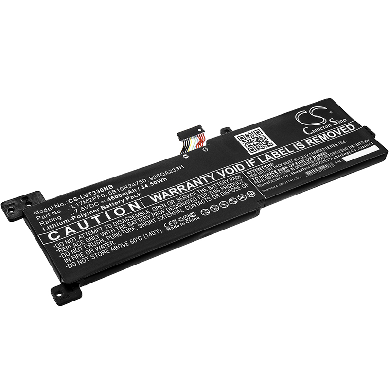 

Аккумуляторная батарея CameronSino CS-LVT330NB для Lenovo IdeaPad 330, IdeaPad 330-15ARR Series, 7.68V, 4.6 А·ч, черный, CS-LVT330NB
