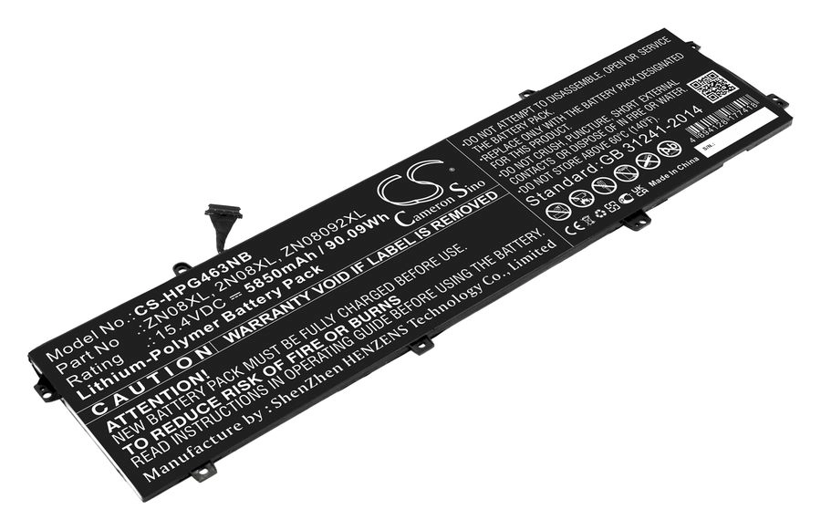 Аккумуляторная батарея CameronSino CS-HPG463NB для HP ZBook Studio G3, G4, 15.4V, 5.85 А·ч, черный