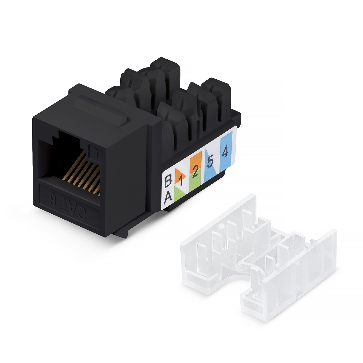 Вставка Keystone Cabeus KJ-RJ45-Cat.5e-90-SW-BK, RJ-45 cat.5e, 1 шт., черный (KJ-RJ45-Cat.5e-90-SW-BK)