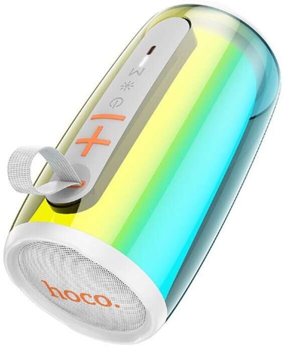

Портативная акустика Hoco HC18 BT, 10 Вт, AUX, USB, microSD, Bluetooth, подсветка, белый, HC18 BT
