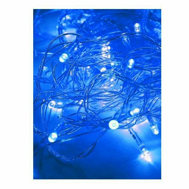 Гирлянда КОСМОС светодиодная нить, ламп: 80 шт., 8.8 м, режимов: 8, от сети, синий (KOC_GIR80LED_B)