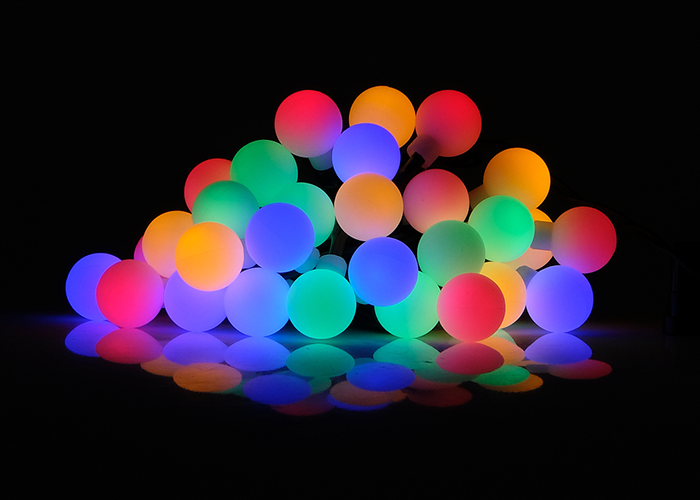 Гирлянда ФАZА SLR-G07-30M светодиодная шары, ламп: 30 шт., 6.35 м, режимов: 1, солнечный элемент + батарея, разноцветный (5040847)