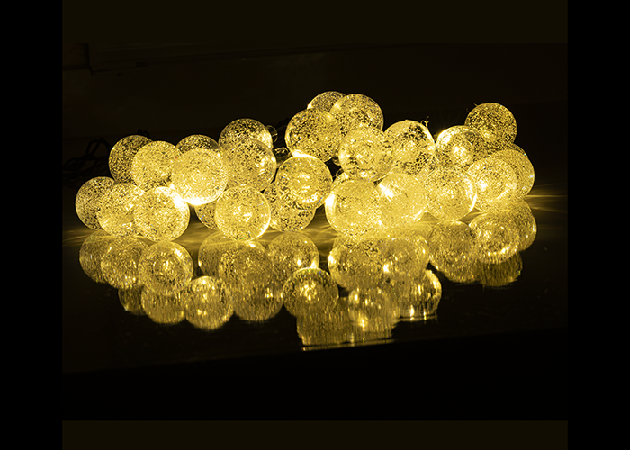 Гирлянда ФАZА SLR-G05-30Y светодиодная шары, ламп: 30 шт., 6.35 м, режимов: 1, солнечный элемент + батарея, желтый (5033368)