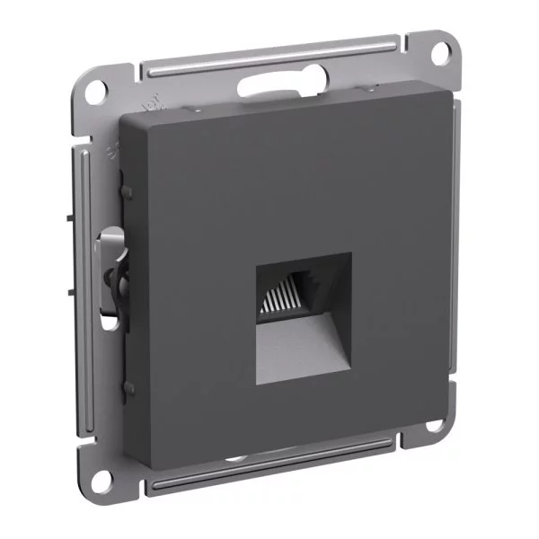 

Розетка RJ-45 скрытый монтаж категория 5e, механизм в сборе, базальт, Schneider Electric AtlasDesign (ATN001483)