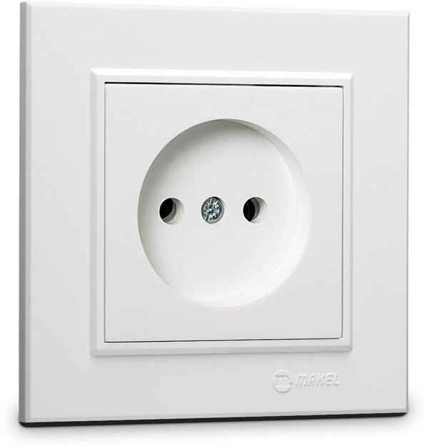 

Розетка Makel Karea, скрытый монтаж, однопостовая, 16А, в сборе, IP20, белый (56001022)