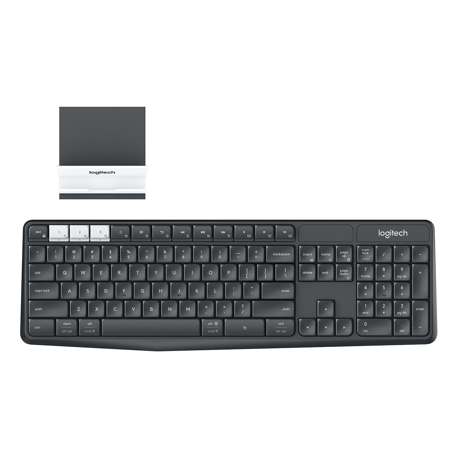 

Клавиатура беспроводная Logitech K375s, мембранная, Bluetooth, черный (920-008181_ru), K375s