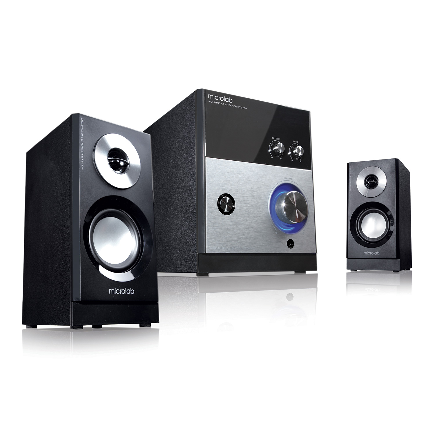 

Акустика 2.1 Microlab M-880, 59 Вт, черный/серебристый (m-880 black), M-880