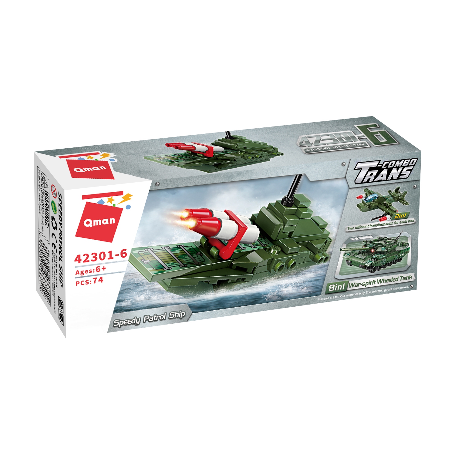 

Конструктор Qman "Комбо 2 в 1: Боевой катер", деталей: 74 (C42301-6), "Комбо 2 в 1: Боевой катер"