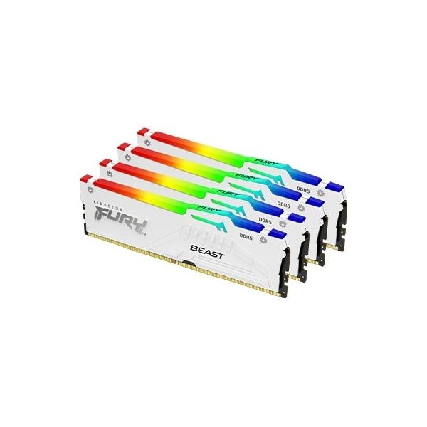 

Комплект памяти DDR5 DIMM 128Gb (4x32Gb), 5200MHz, CL40, 1.25V, Kingston, FURY Beast White RGB (KF552C40BWAK4-128) Retail, KF552C40BWAK4-128