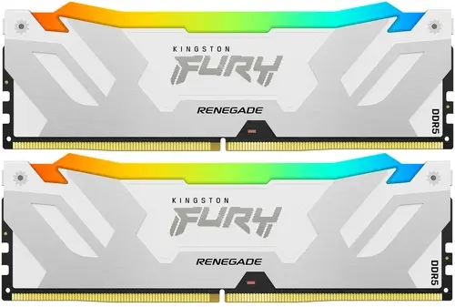 

Комплект памяти DDR5 DIMM 64Gb (2x32Gb), 6000MHz, CL32, 1.35V, Kingston, Fury Renegade White RGB (KF560C32RWAK2-64) Retail, KF560C32RWAK2-64