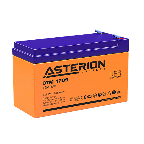

Аккумуляторная батарея для ИБП Asterion DTM 1209 , 12V, 9Ah (DTM 1209 ), Синий/оранжевый, DTM 1209