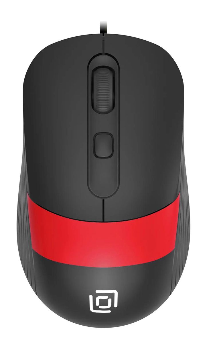 

Мышь проводная Oklick 310M, 2400dpi, оптическая светодиодная, USB, черно-красный (1869102), 310M