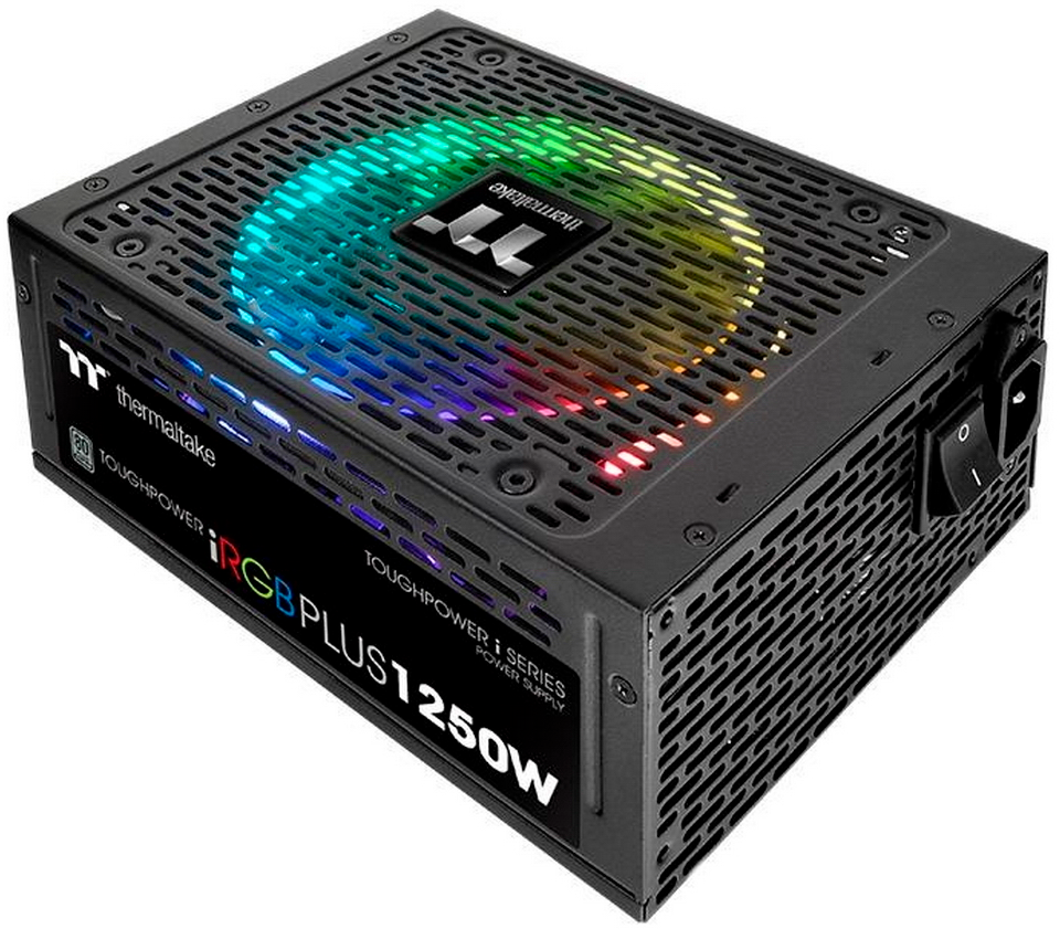 Блок питания 1250 Вт, Thermaltake Toughpower iRGB PLUS, 140 мм 80 Plus Titanium